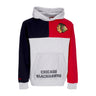 Mitchell & Ness, Felpa Cappuccio Uomo Nhl Tie Breaker Fleece Hoodie Chibla, Grey Heather/black