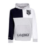 Mitchell & Ness, Felpa Cappuccio Uomo Nhl Tie Breaker Fleece Hoodie Loskin, Grey Heather/black