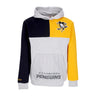 Mitchell & Ness, Felpa Cappuccio Uomo Nhl Tie Breaker Fleece Hoodie Pitpen, Grey Heather/black