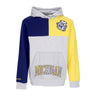 Mitchell & Ness, Felpa Cappuccio Uomo Ncaa Tie Breaker Fleece Hoodie Micwol, Grey Heather/navy