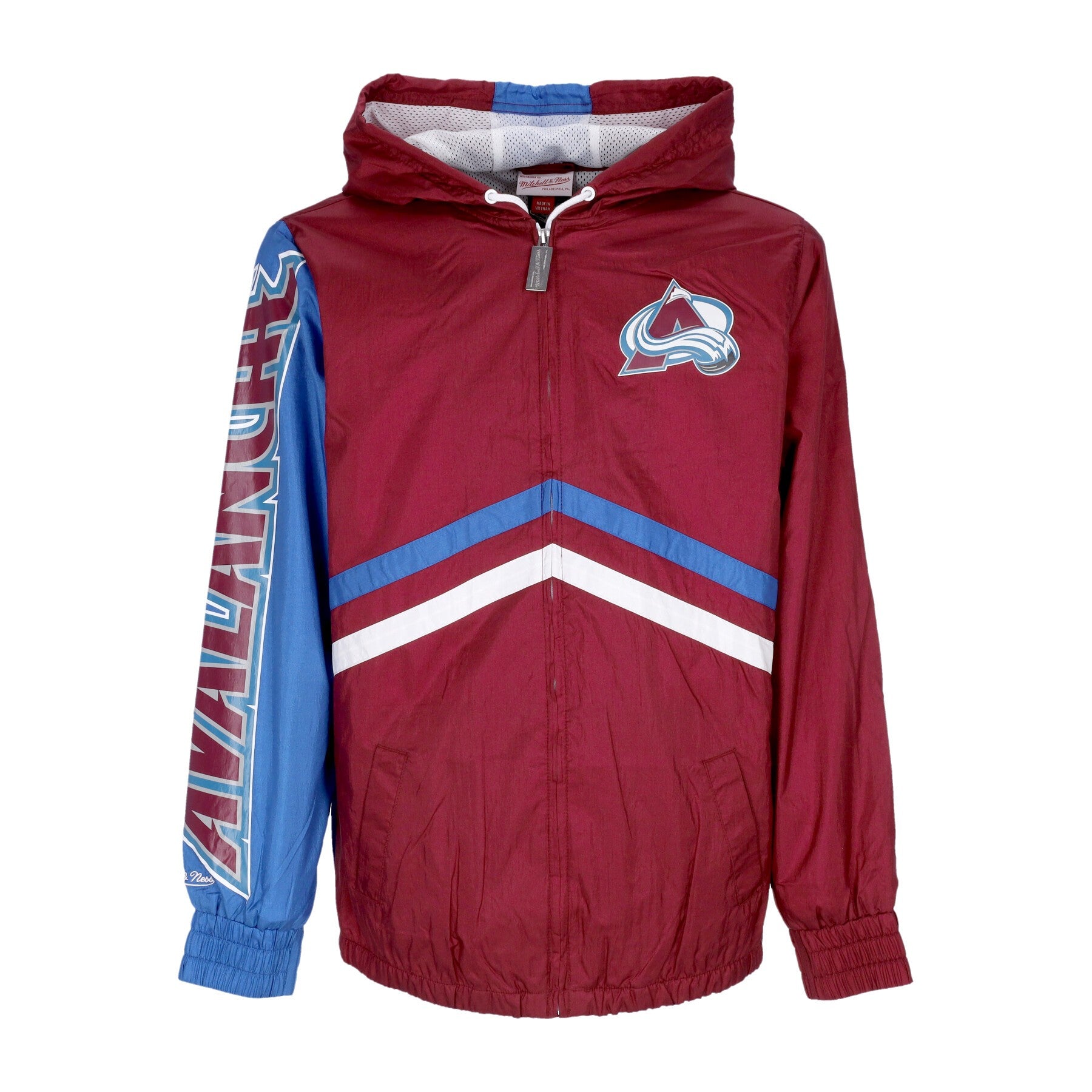 Mitchell & Ness, Giacca A Vento Uomo Nhl Undeniable Full Zip Windbreaker Colava, Cardinal