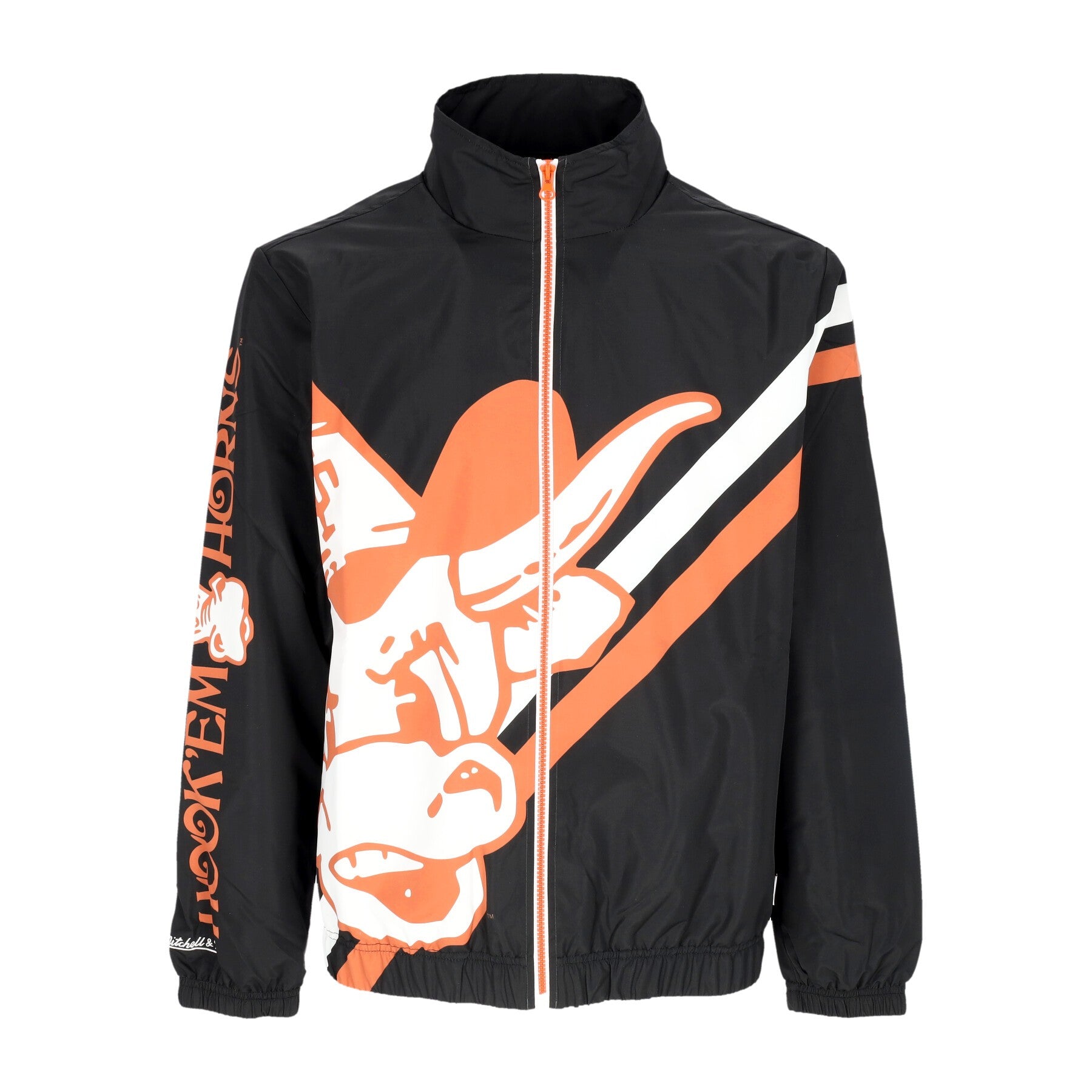 Mitchell & Ness, Giacca A Vento Uomo Ncaa Exploded Logo Warm Up Jacket Texlon, Black