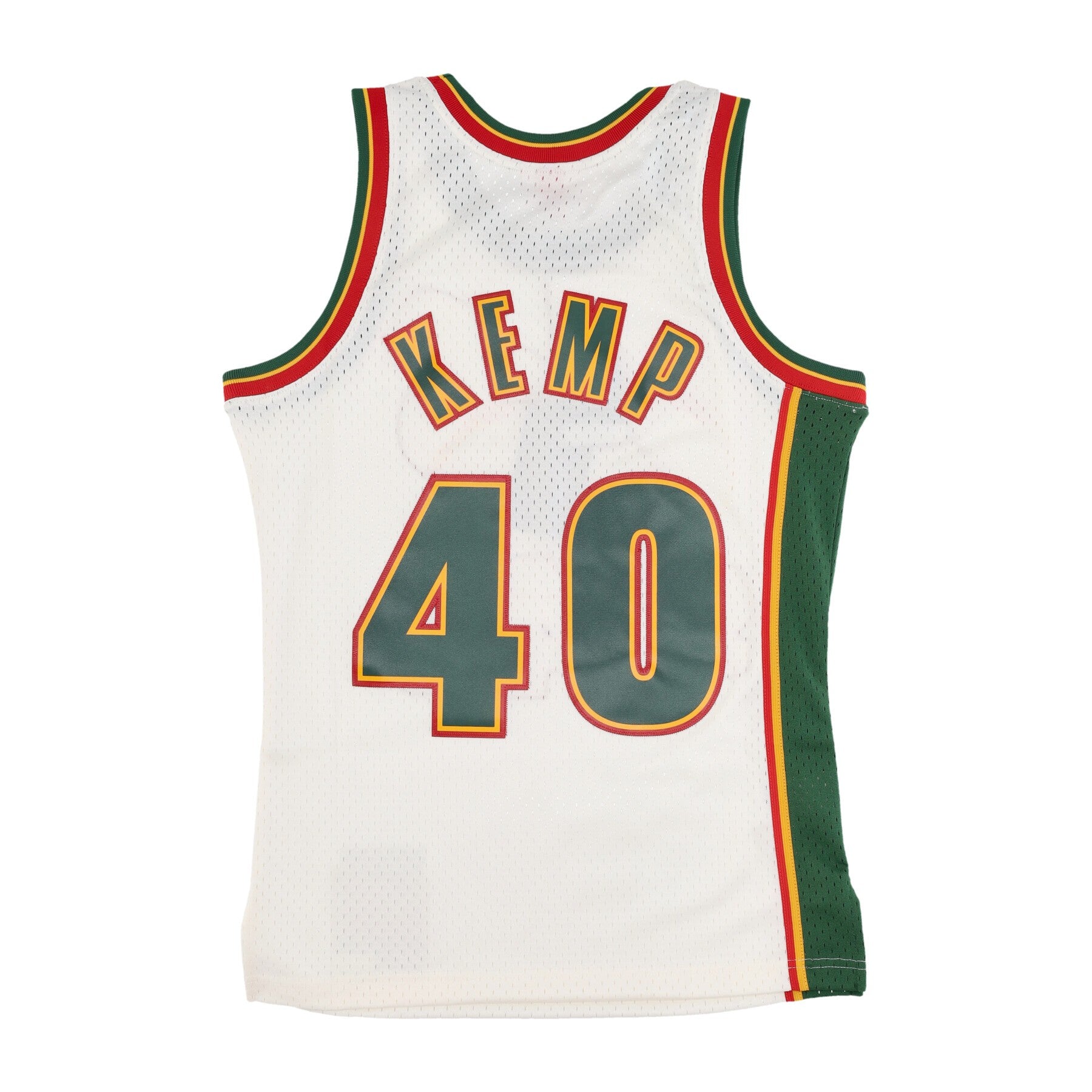 Mitchell & Ness, Canotta Basket Uomo Nba Off White Team Color Swingman Jersey Hardwood Classics 1995 No 40 Shawn Kemp Seasup, 