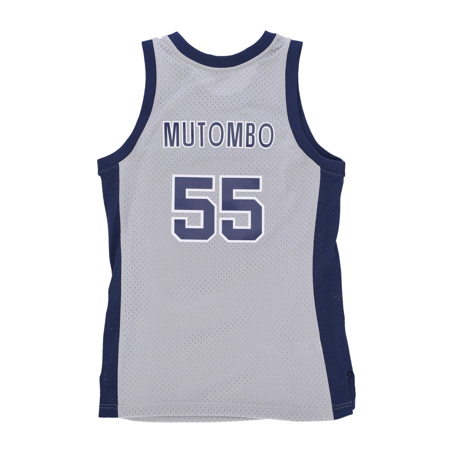 Basket Men's Tank Top NCAA Swingman Jersey No 55 Dikembe Mutombo Geohoy Chrome