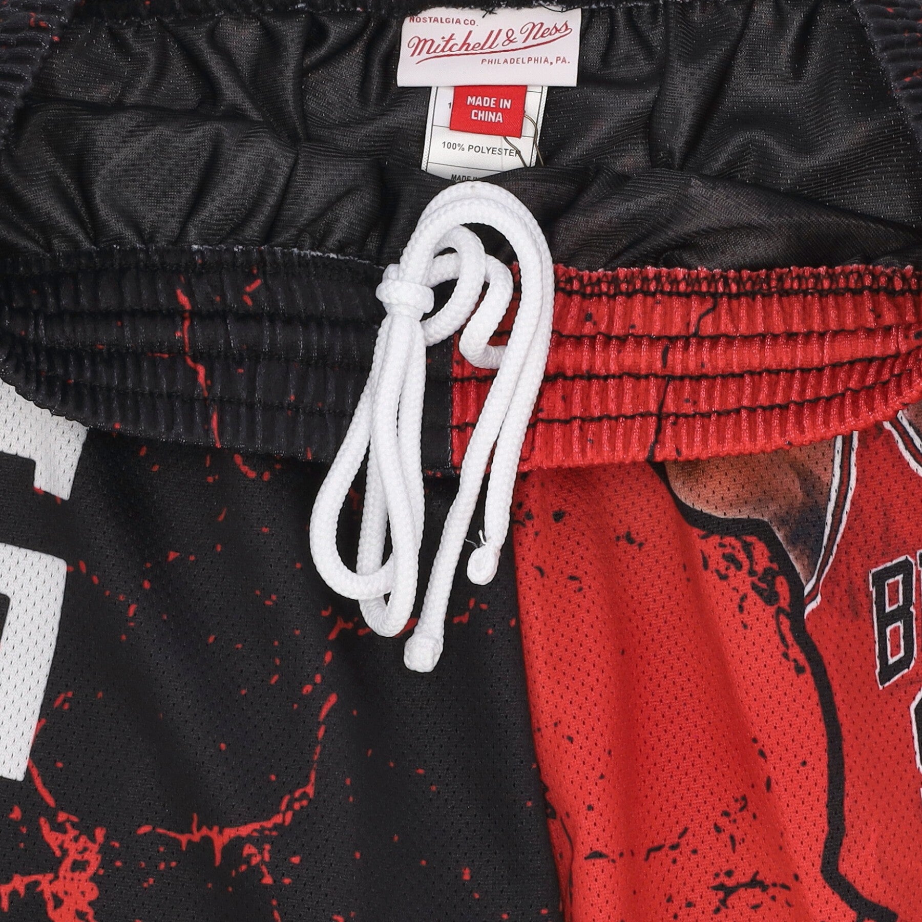 Mitchell & Ness, Pantaloncino Tipo Basket Uomo Nba Burst Mesh Short No 91 Dennis Rodman Chibul, 