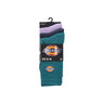 Dickies, Calza Media Uomo Valley Grove Embroidered Sock, Deep Lake/lilac/bottle Green