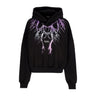 Phobia, Felpa Leggera Cappuccio Corta Donna Lightning Crop Hoodie, Black/purple/grey/fuchsia
