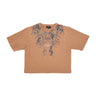 Phobia, Maglietta Donna Lightning Crop Tee, Terracotta/grey