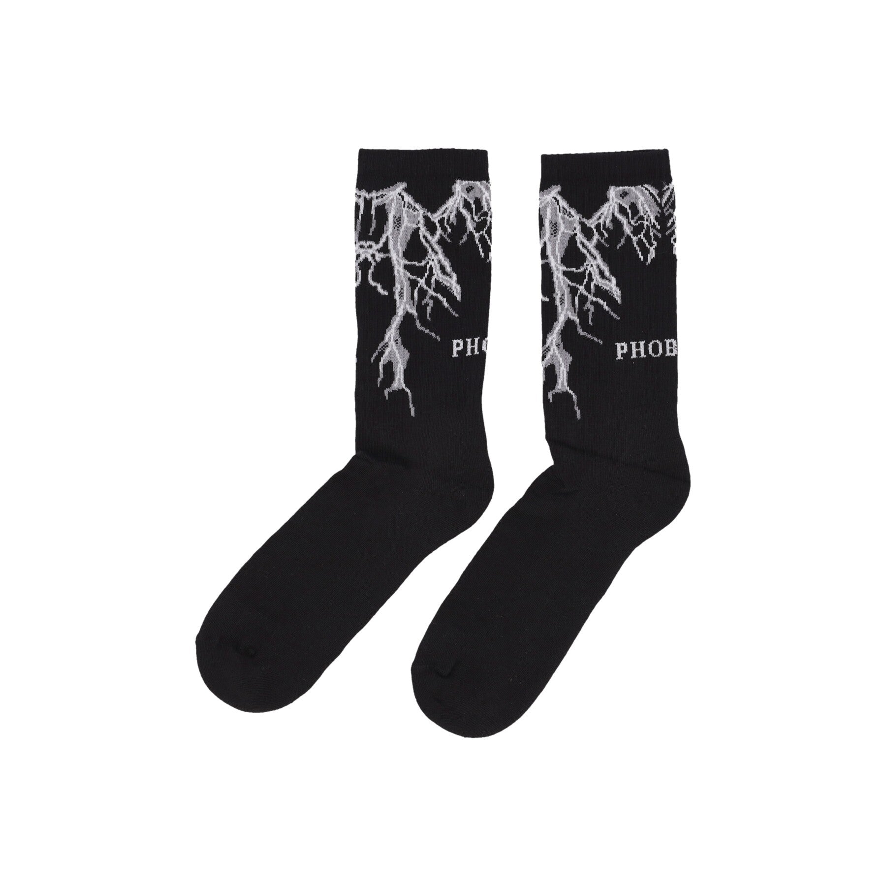 Phobia, Calza Media Uomo Lightning Socks, Black/grey