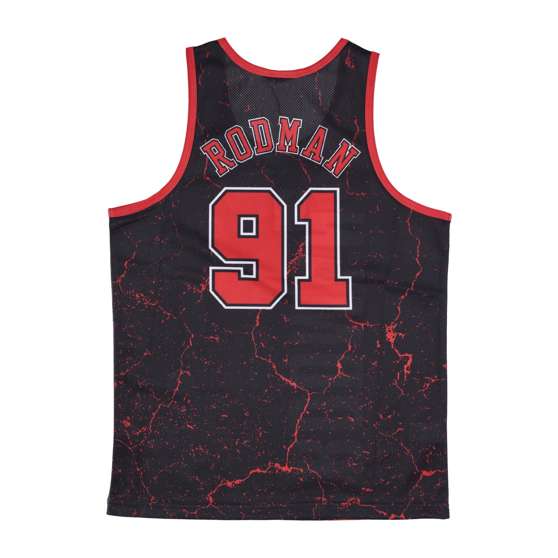 Mitchell & Ness, Canotta Tipo Basket Uomo Nba Burst Mesh Tank No 91 Dennis Rodman Chibul, 