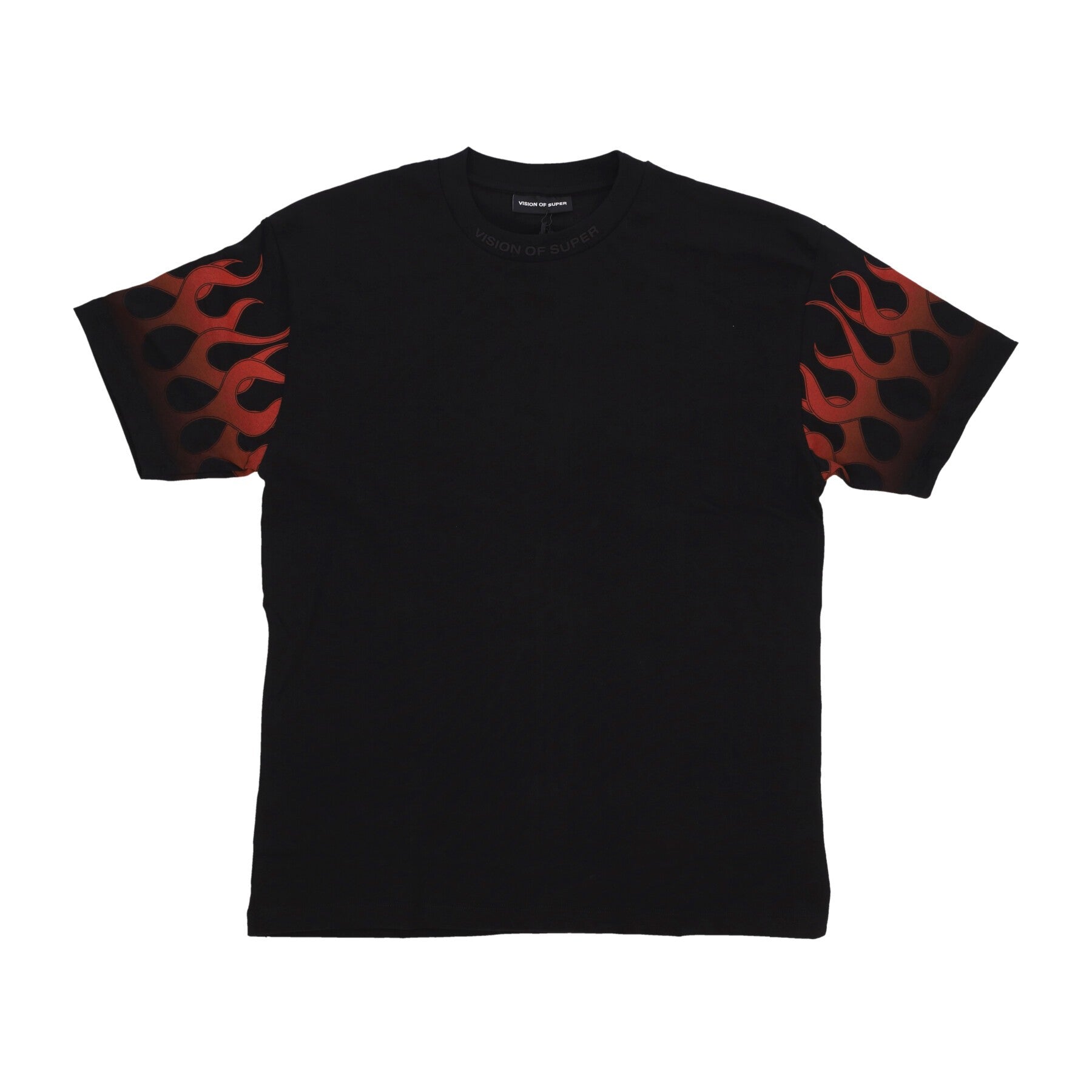 Vision Of Super, Maglietta Uomo Flames Tee, Black/red