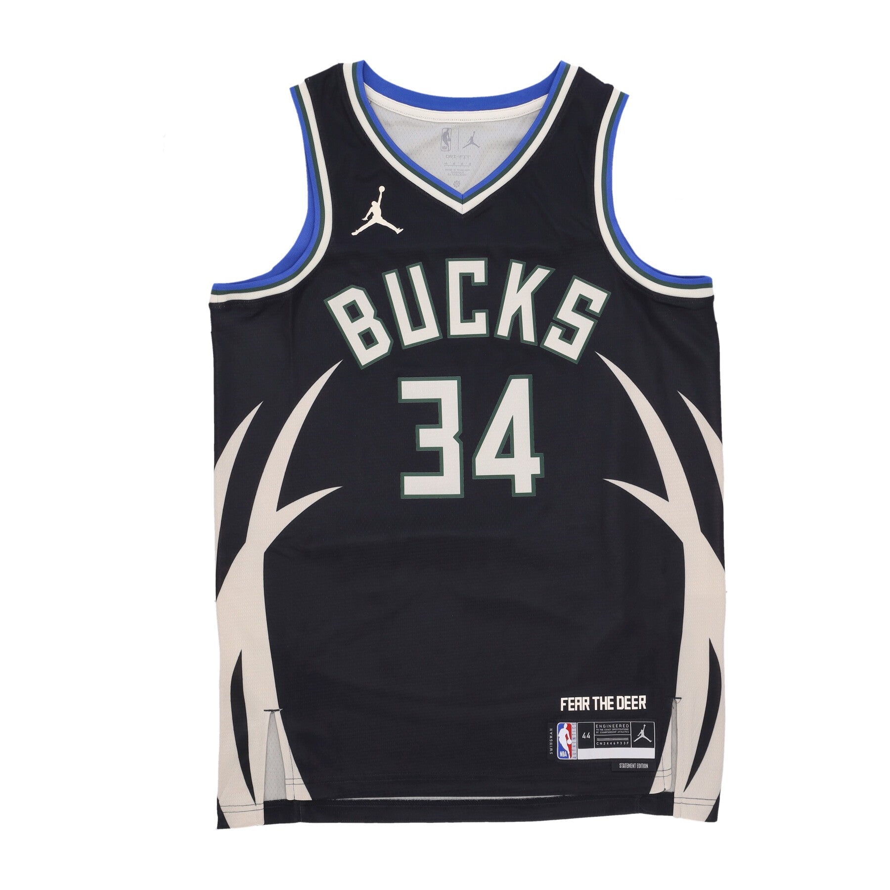 Jordan Nba, Canotta Basket Uomo Nba Statement Edition 22 Dri-fit Swingman Jersey No 34 Giannis Antetokounmpo Milbuc, 