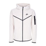 Nike, Felpa Leggera Cappuccio Zip Uomo Sportswear Tech Fleece Hoodie, Phantom/black