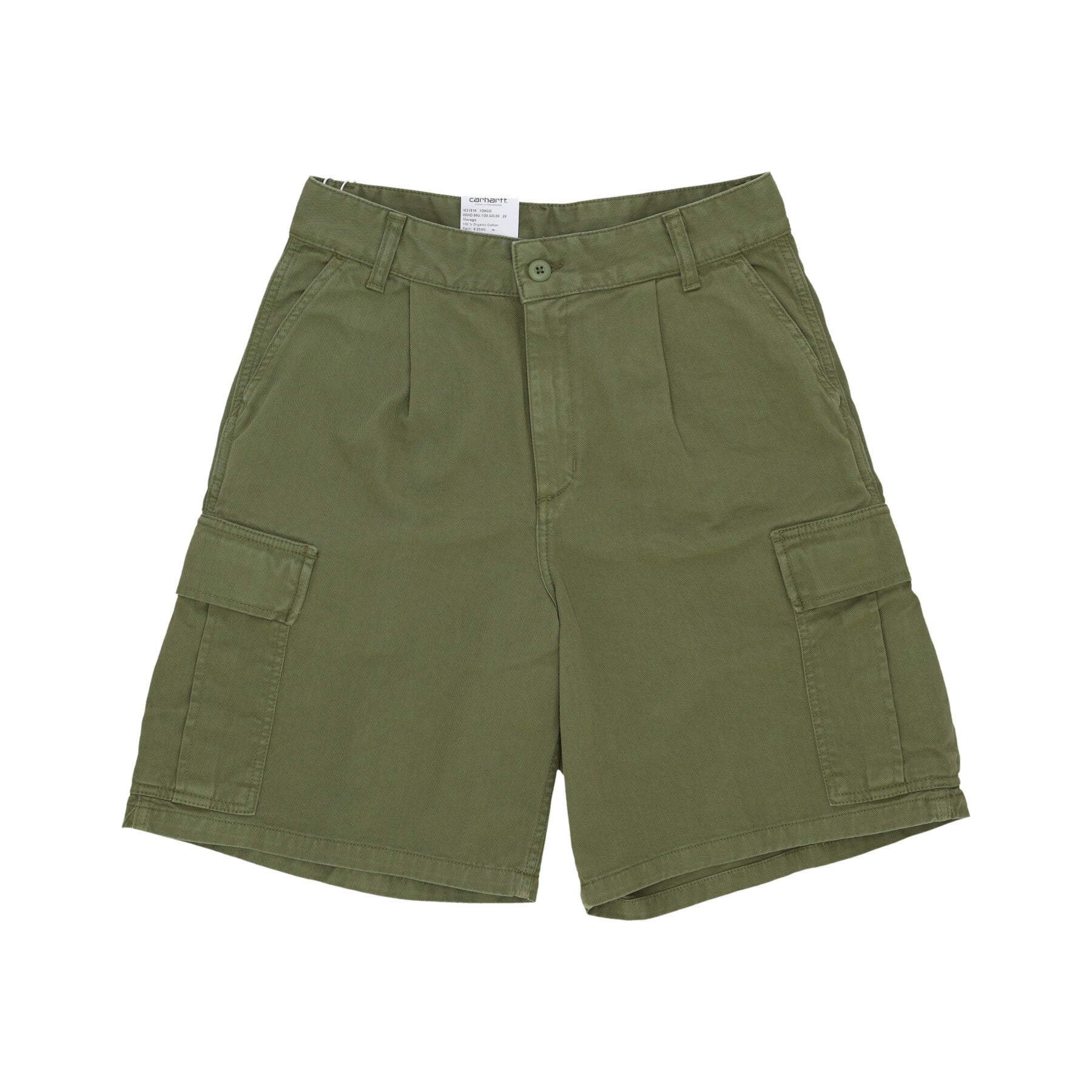 Carhartt Wip, Pantalone Corto Uomo Cole Cargo Short, Kiwi Garment Dyed