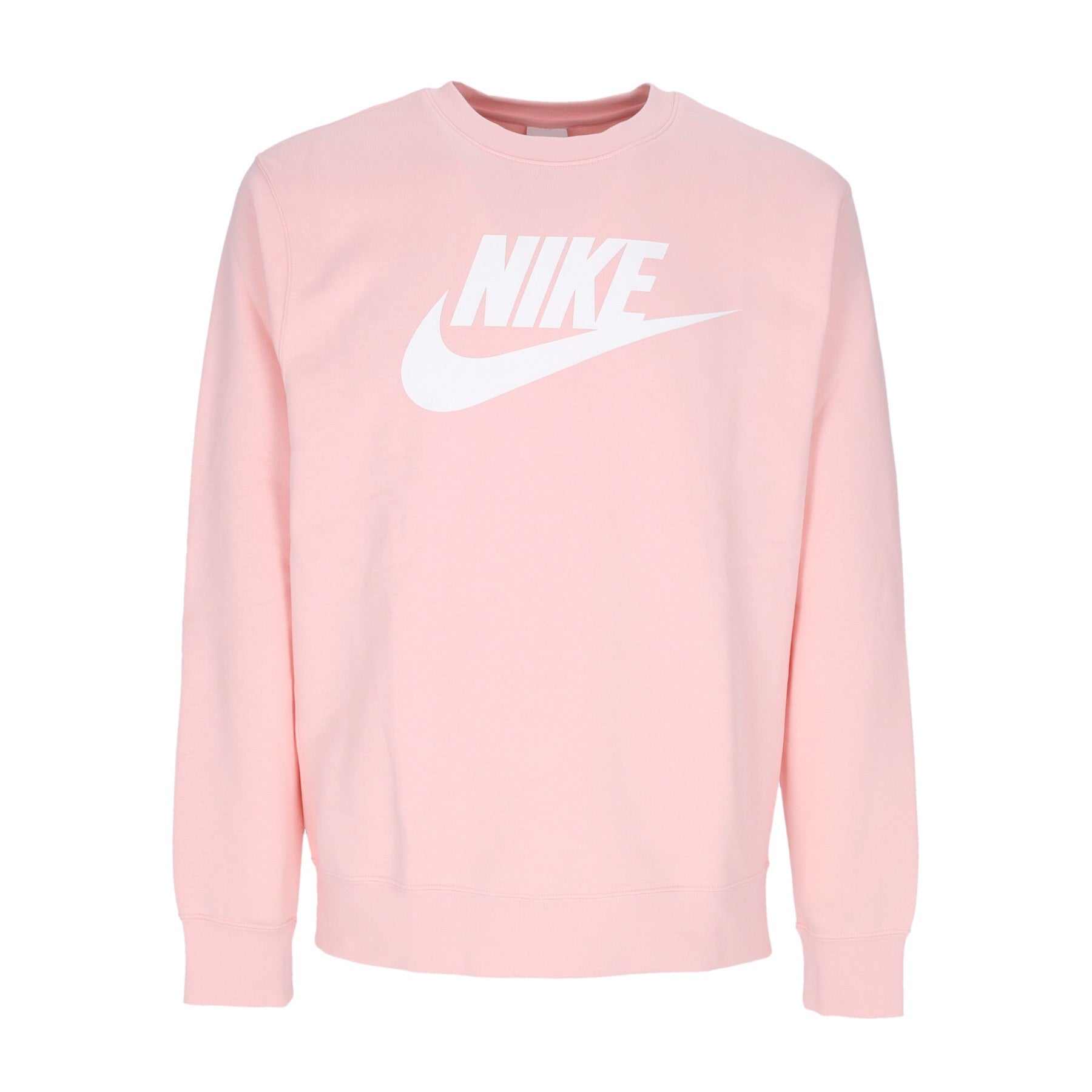 Nike, Felpa Girocollo Uomo Sportswear Club Bb Graphic Crew, Pink Bloom/white