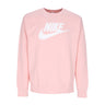 Nike, Felpa Girocollo Uomo Sportswear Club Bb Graphic Crew, Pink Bloom/white