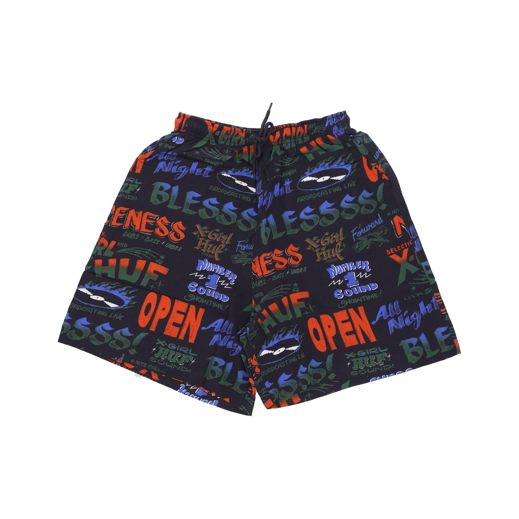 Huf, Pantalone Corto Donna Sound Resort Short X X-girl, Black