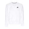 Nike, Felpa Leggera Girocollo Uomo Sportswear Club, White/black