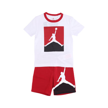 Jordan, Set T-shirt+pantaloncino Bambino Jumpman Ft Short Set, Gym Red