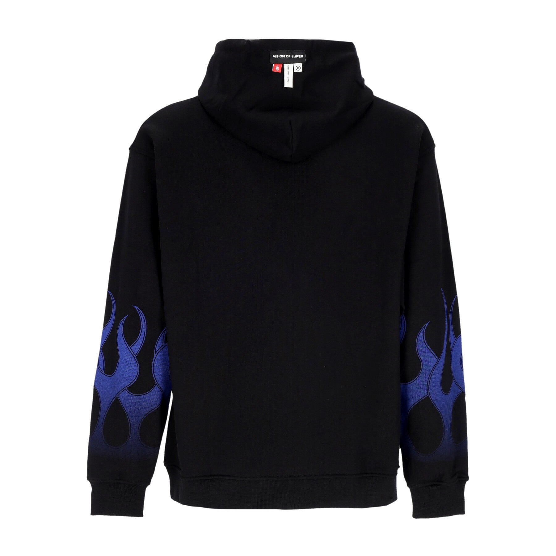 Vision Of Super, Felpa Leggera Cappuccio Uomo Flames Hoodie, 