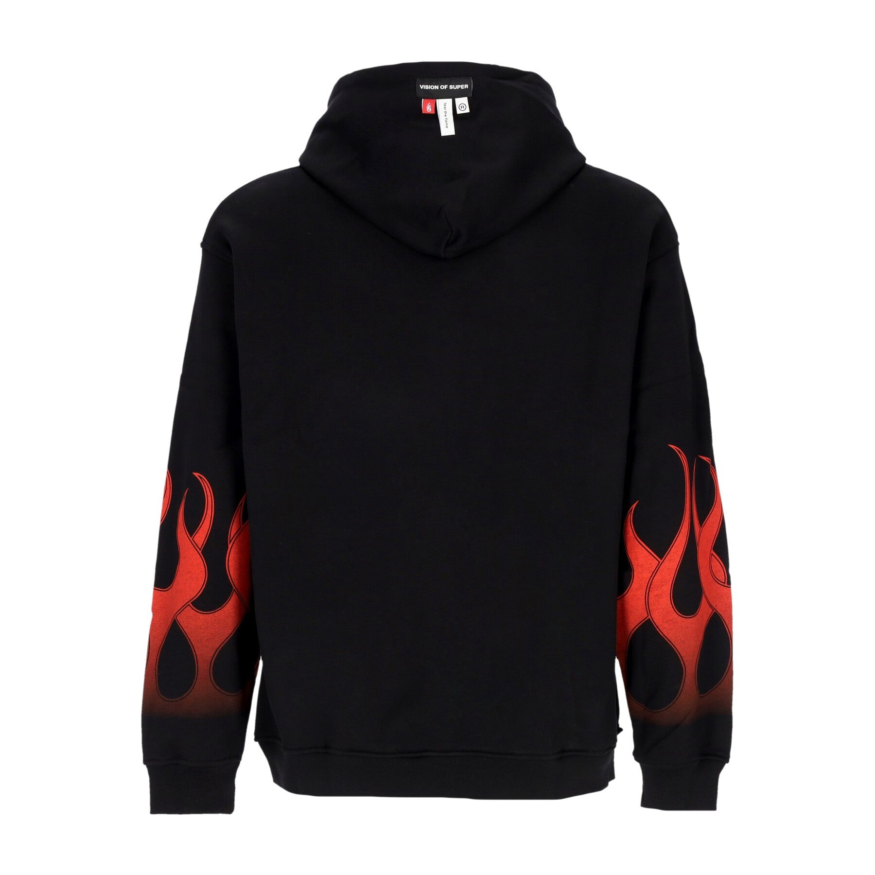Vision Of Super, Felpa Leggera Cappuccio Uomo Flames Hoodie, 