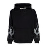 Vision Of Super, Felpa Leggera Cappuccio Uomo Flames Hoodie, Black/grey