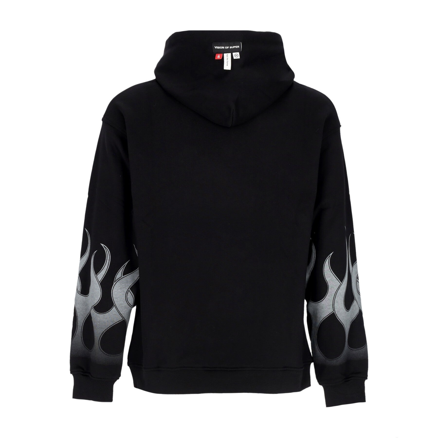 Vision Of Super, Felpa Leggera Cappuccio Uomo Flames Hoodie, 