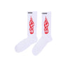 Vision Of Super, Calza Media Uomo Tribal Flame Socks, White/red