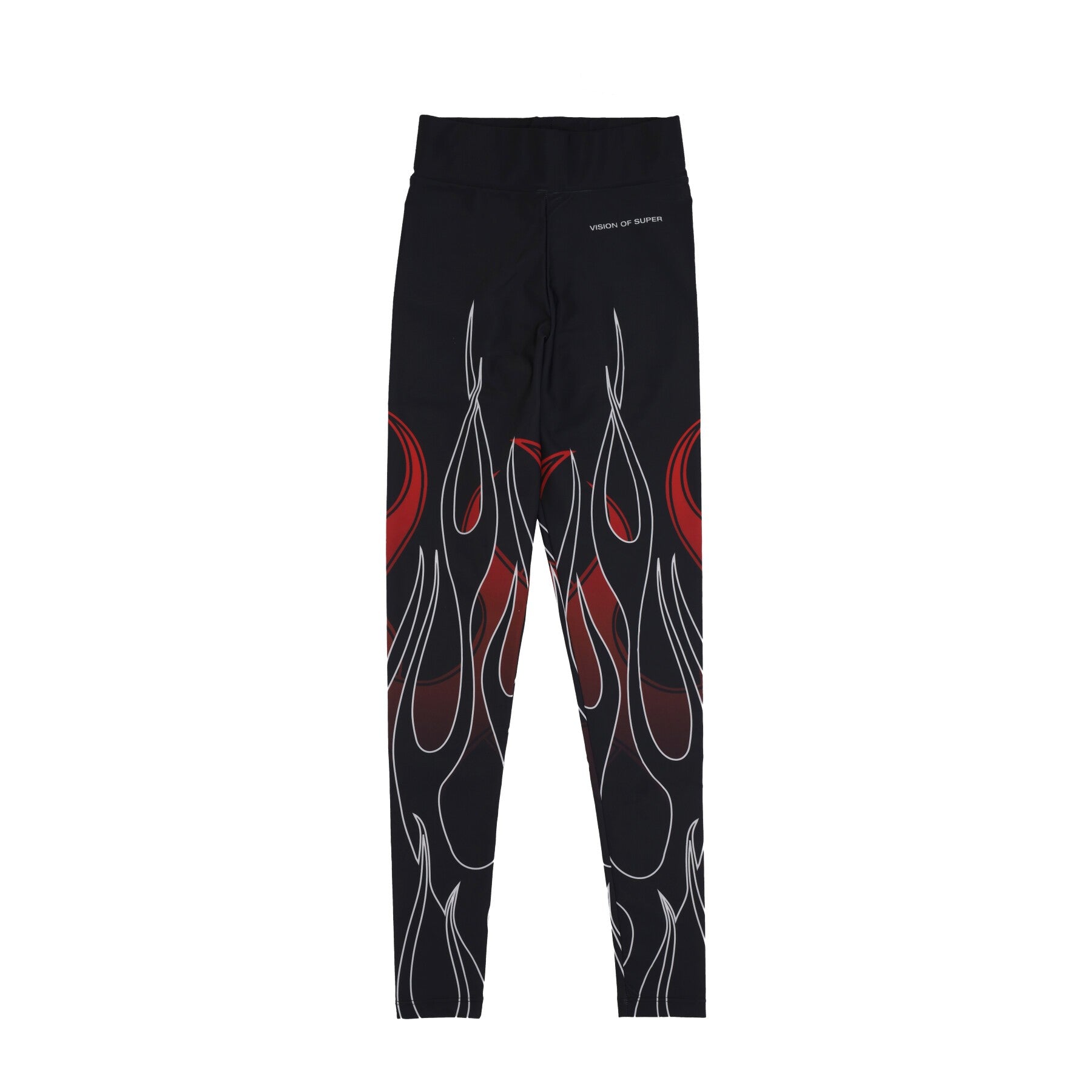 Vision Of Super, Leggins Donna Double Flames Leggings, Black/red