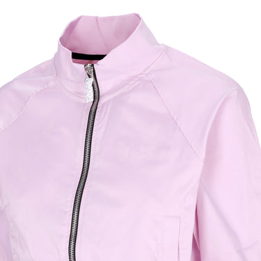 Giacca Tuta Corta Donna Satin Full Zip Sweatshirt Pink