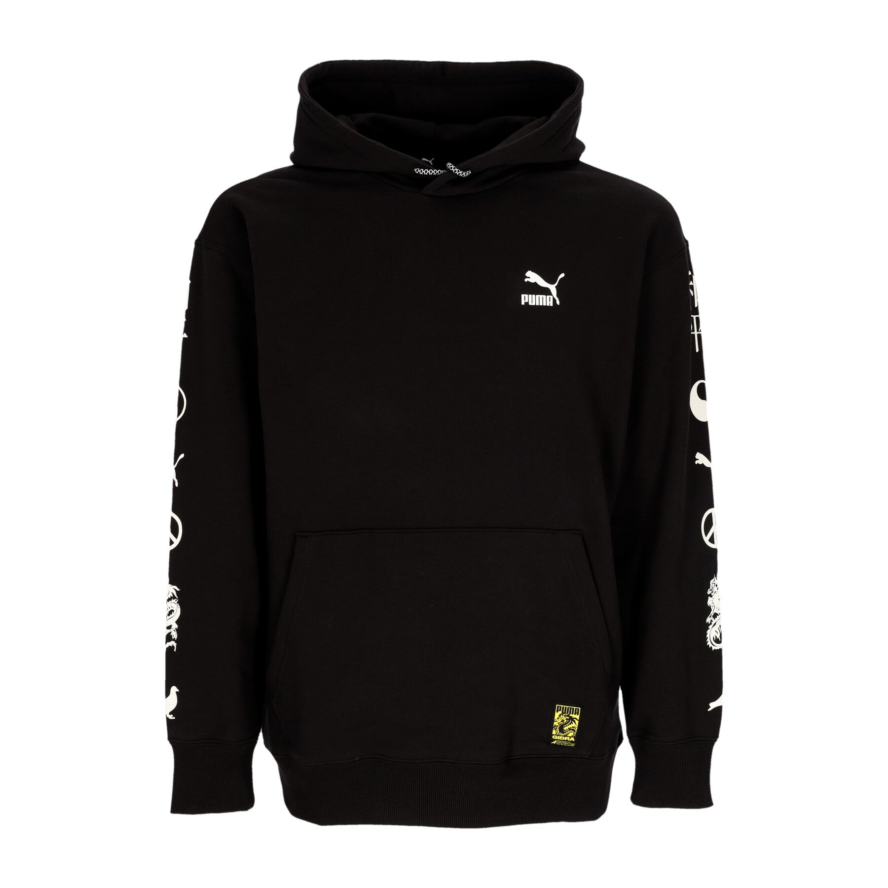 Puma, Felpa Leggera Cappuccio Uomo Graphic Hoodie X Staple, Black