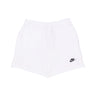 Nike, Pantalone Tuta Leggero Uomo Club Fleece Terry Flow Short, White/white/black