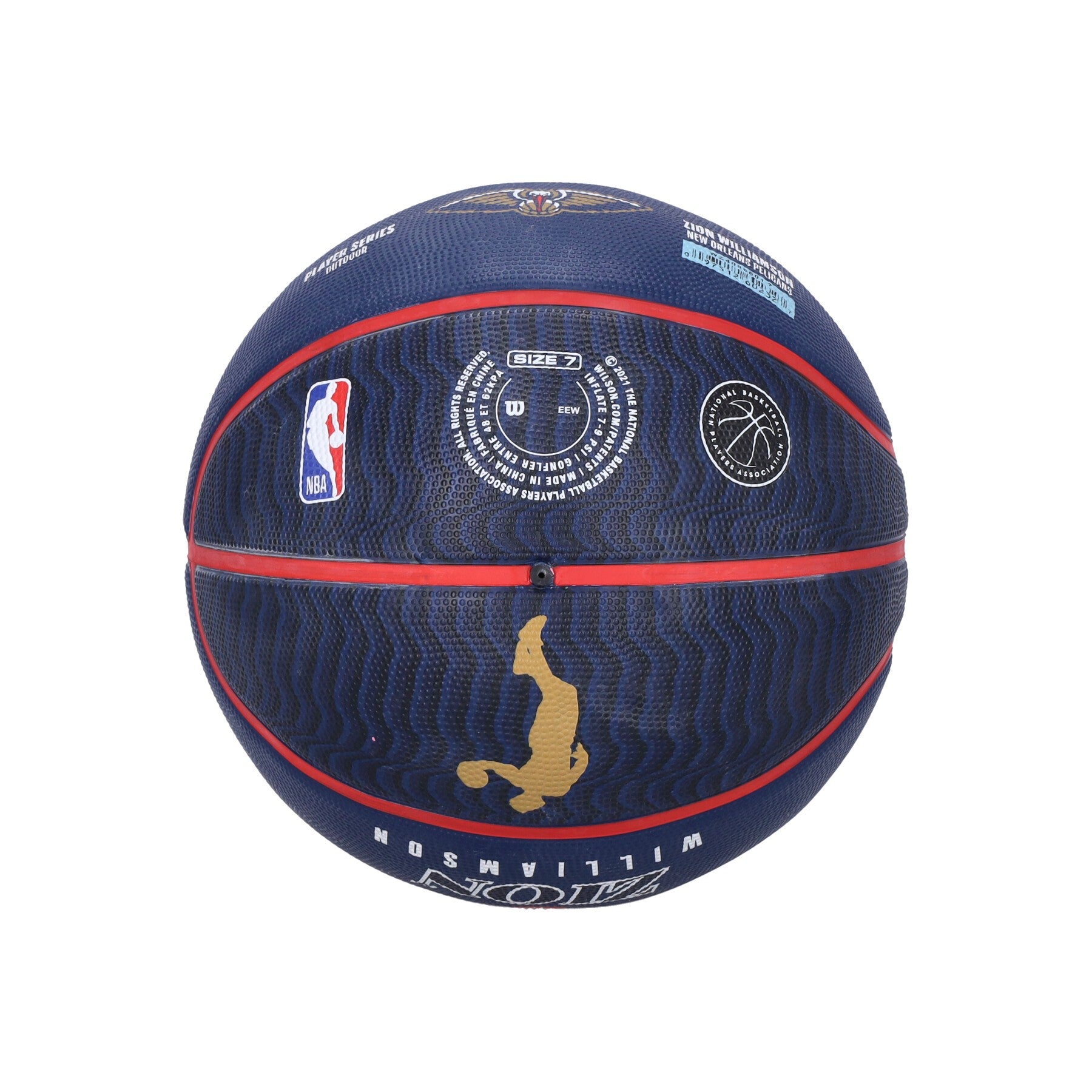 Wilson Team, Pallone Uomo Nba Zion Williamson Icon Outdoor Basketball Size 7, 