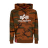Alpha Industries, Felpa Cappuccio Uomo Basic Hoodie, Burned Camo