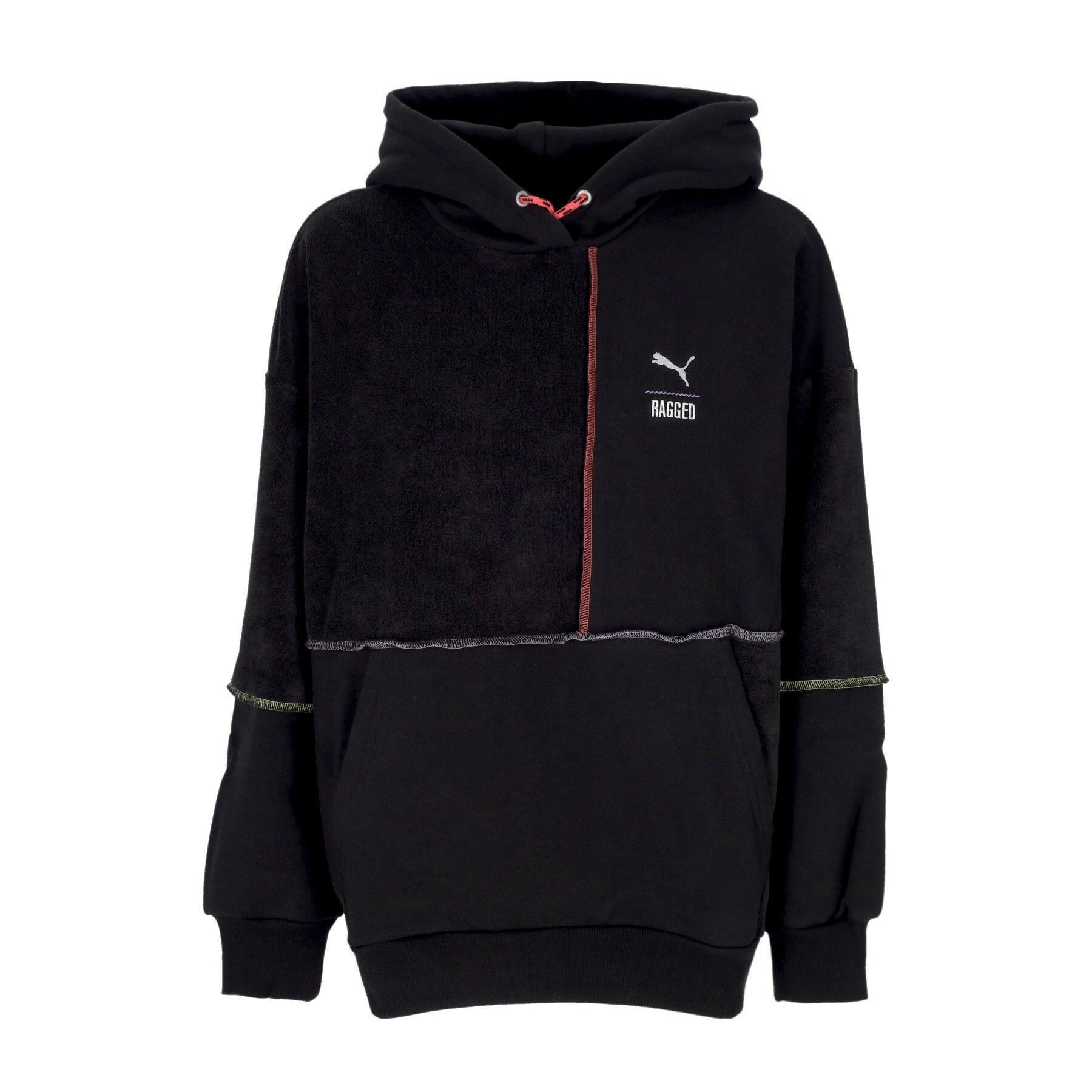 Puma, Felpa Leggera Cappuccio Donna Hoodie X The Ragged Priest, Black