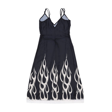 Vestito Donna Flames Fine Dress Black/off White
