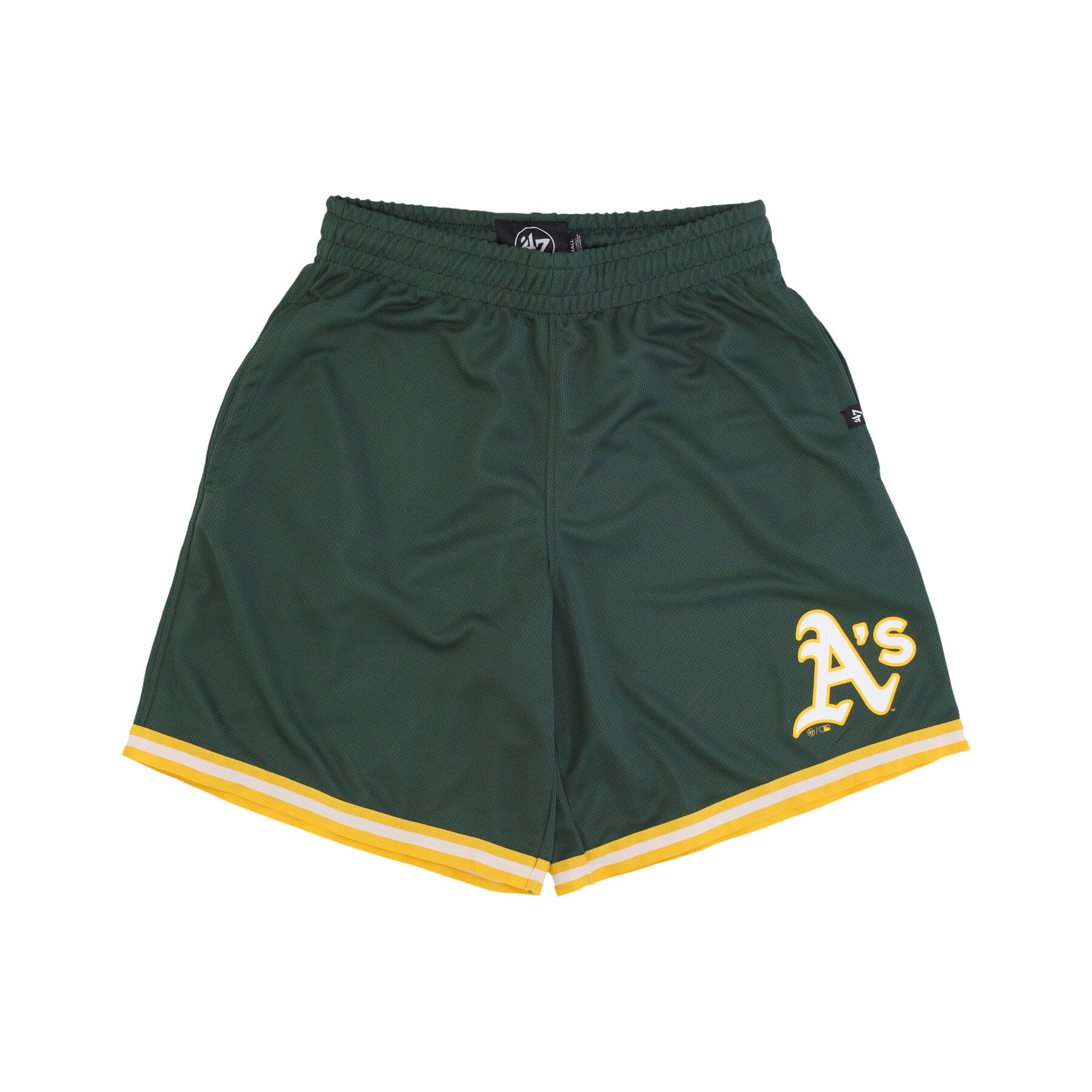 47 Brand, Pantaloncino Tipo Basket Uomo Mlb Back Court Grafton Shorts Oakath, Dark Green