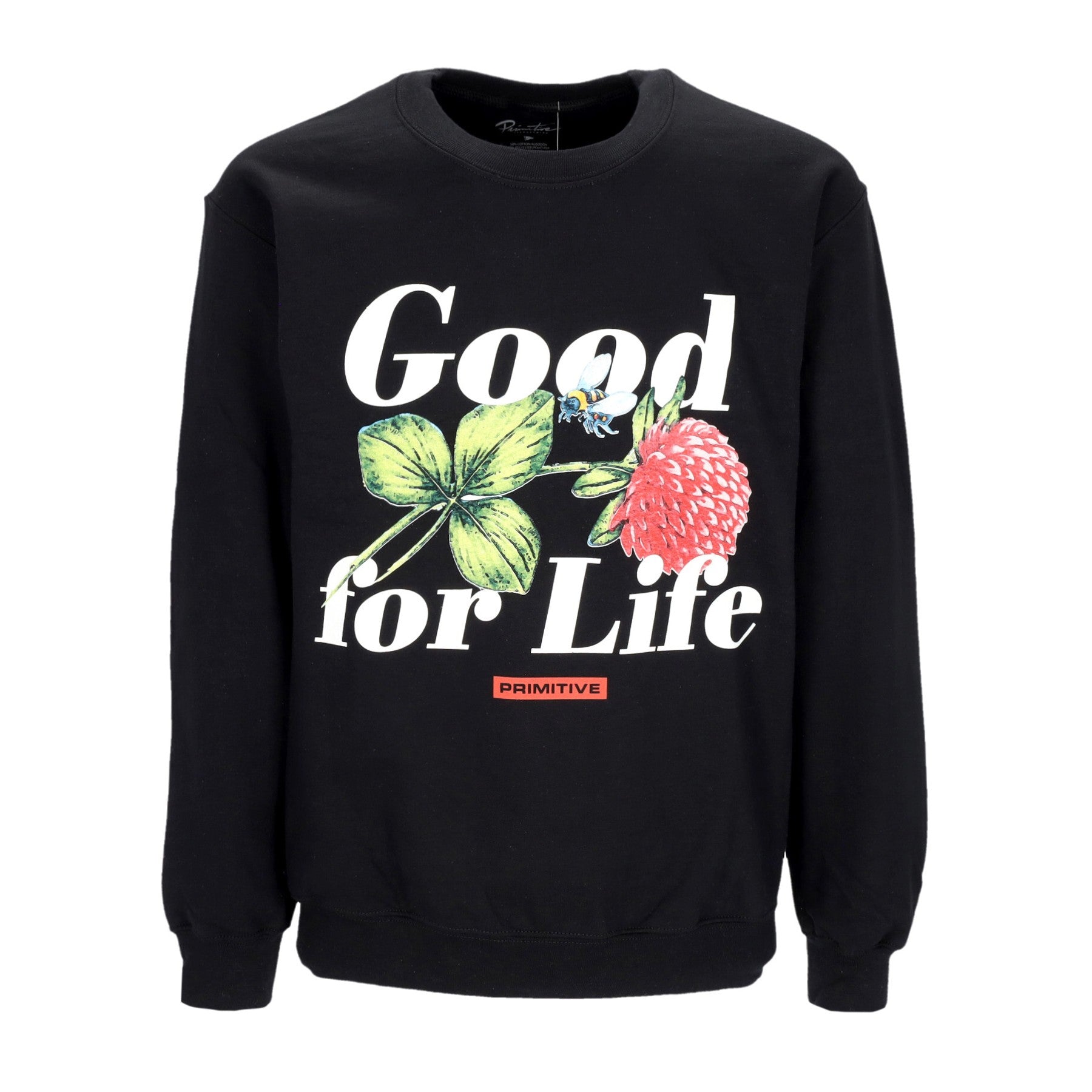 Primitive, Felpa Girocollo Uomo Feliz Crewneck, Black