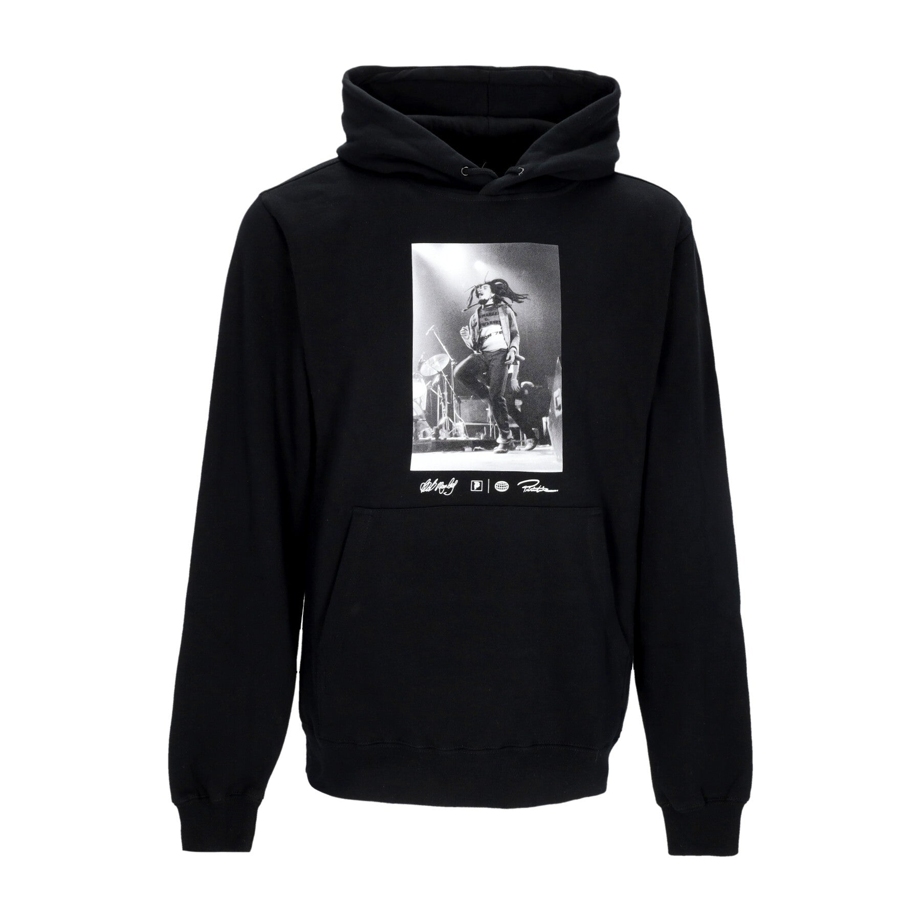Primitive, Felpa Cappuccio Uomo Heartache Hoodie X Bob Marley, Black