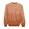 Vision Of Super, Felpa Leggera Girocollo Uomo Double Flames Crewneck, Terracotta