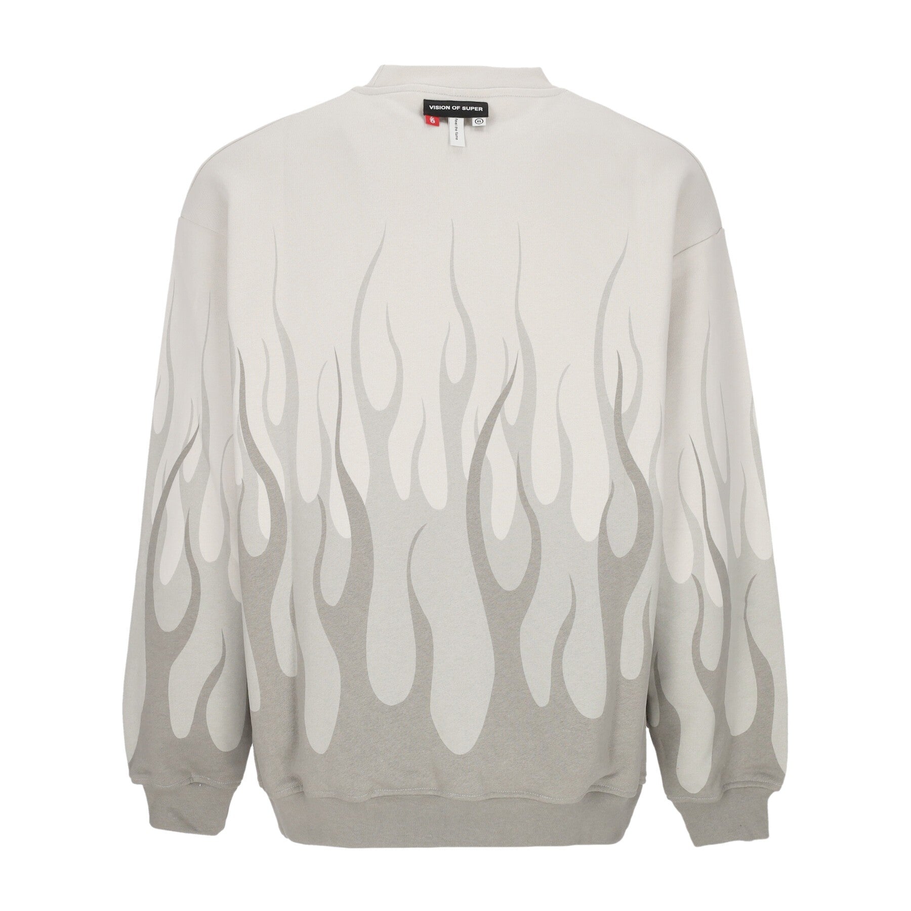 Vision Of Super, Felpa Leggera Girocollo Uomo Double Flames Crewneck, 