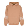Vision Of Super, Felpa Leggera Cappuccio Uomo Embroidery Flame Hoodie, Terracotta