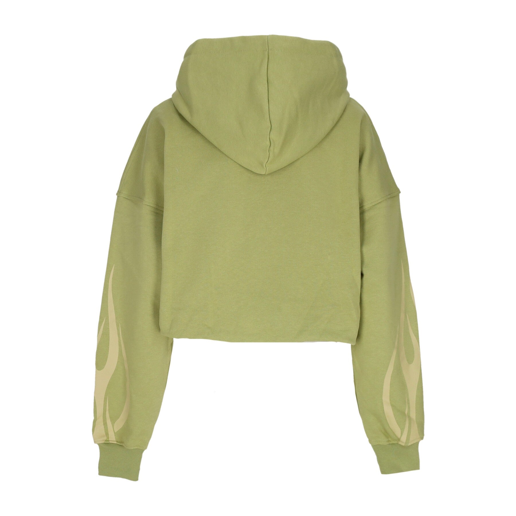 Vision Of Super, Felpa Leggera Cappuccio Corta Donna Flames Crop Hoodie, 