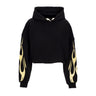 Vision Of Super, Felpa Leggera Cappuccio Donna Flames Crop Hoodie, 