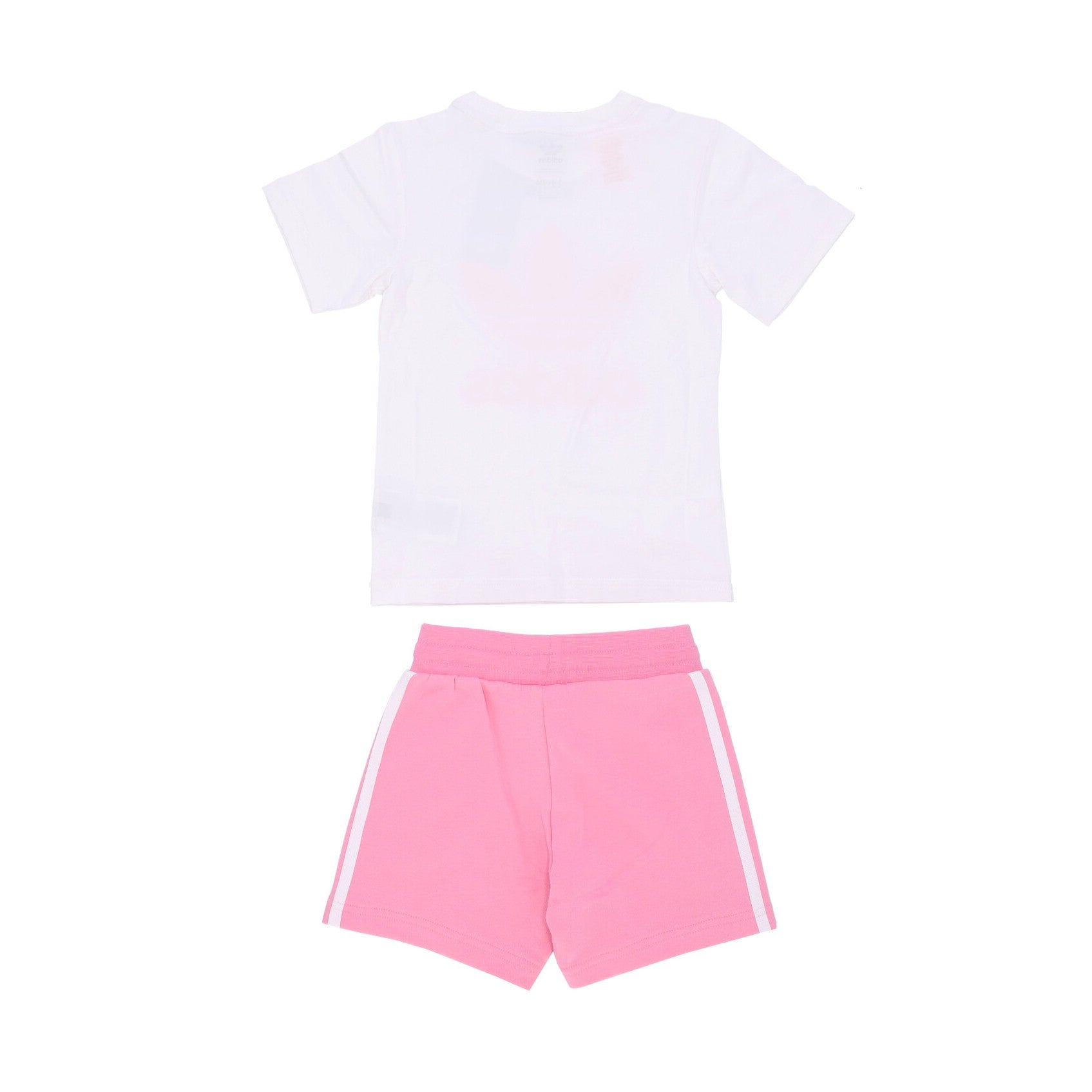 Set T-shirt+short Bambina Short Tee Set White/bliss Pink