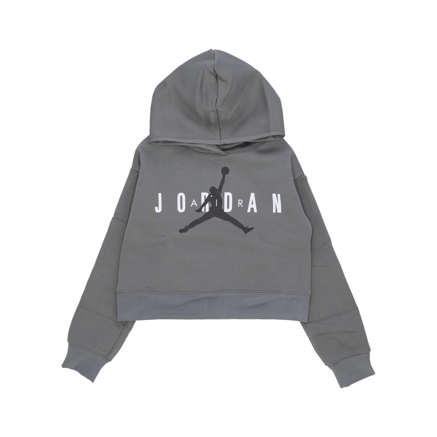 Jordan, Felpa Cappuccio Ragazza Jumpman Sustainable Hoodie, Smoke Grey