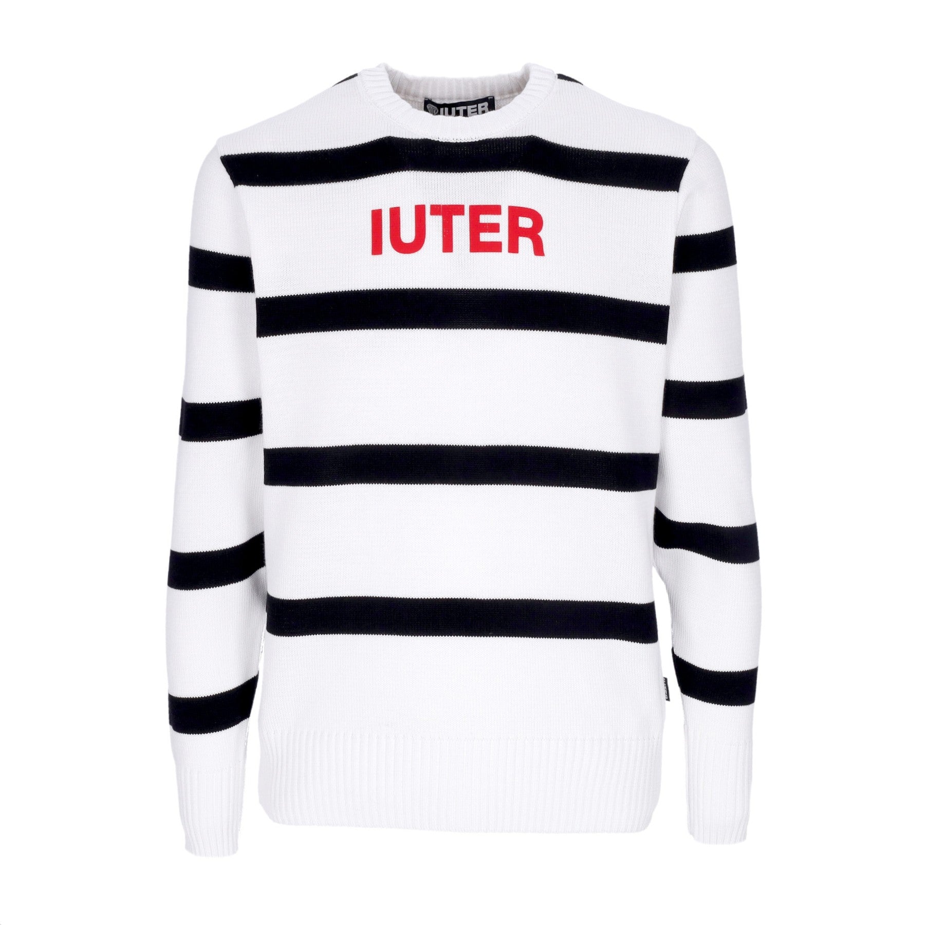 Iuter, Maglione Leggero Uomo Stripes L/s Jumper, White