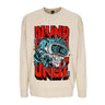 Dolly Noire, Maglione Leggero Uomo Party Hard Skull Sweater, Beige Moonlight