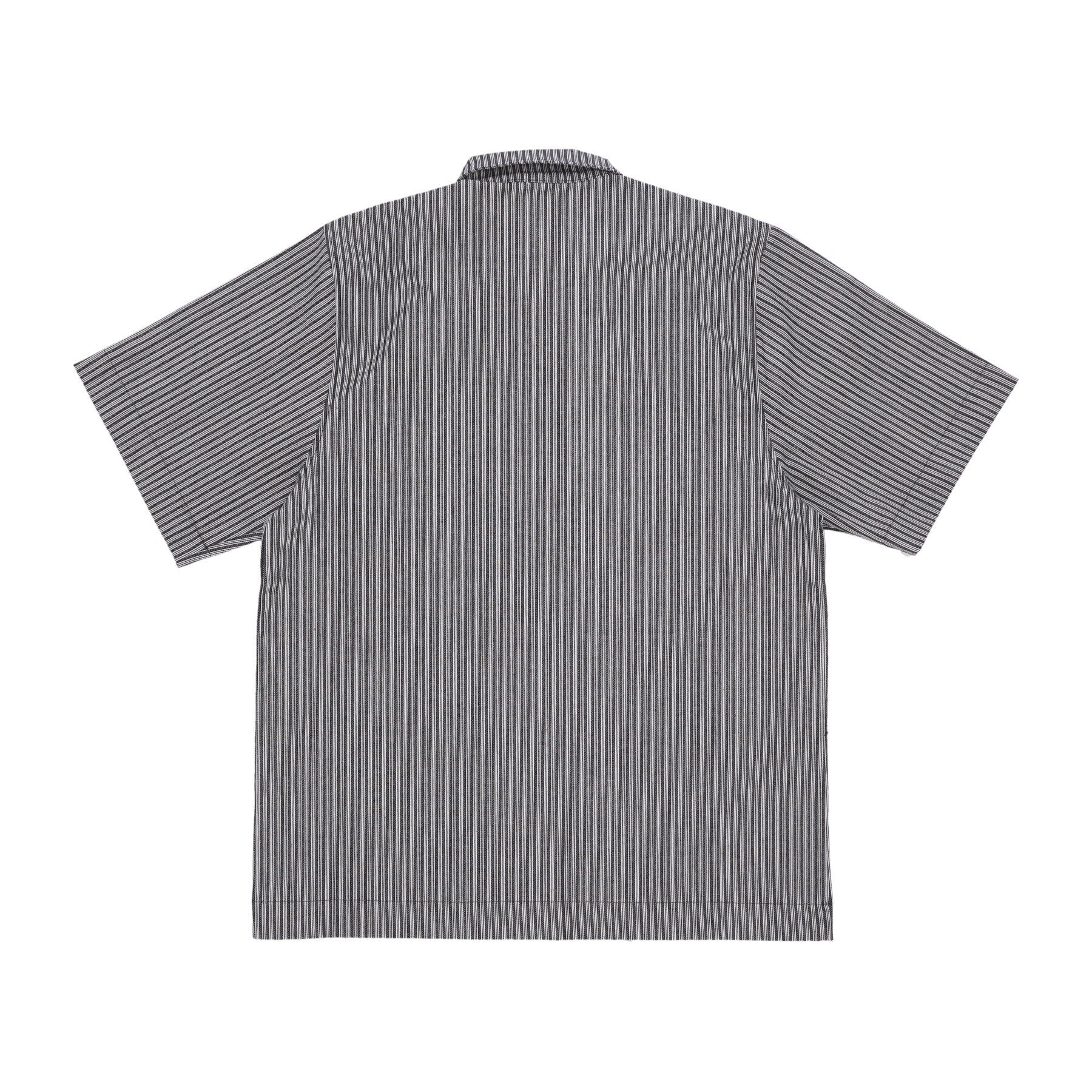 Camicia Manica Corta Uomo Inner Peace Full Zip Shirt Grey/black