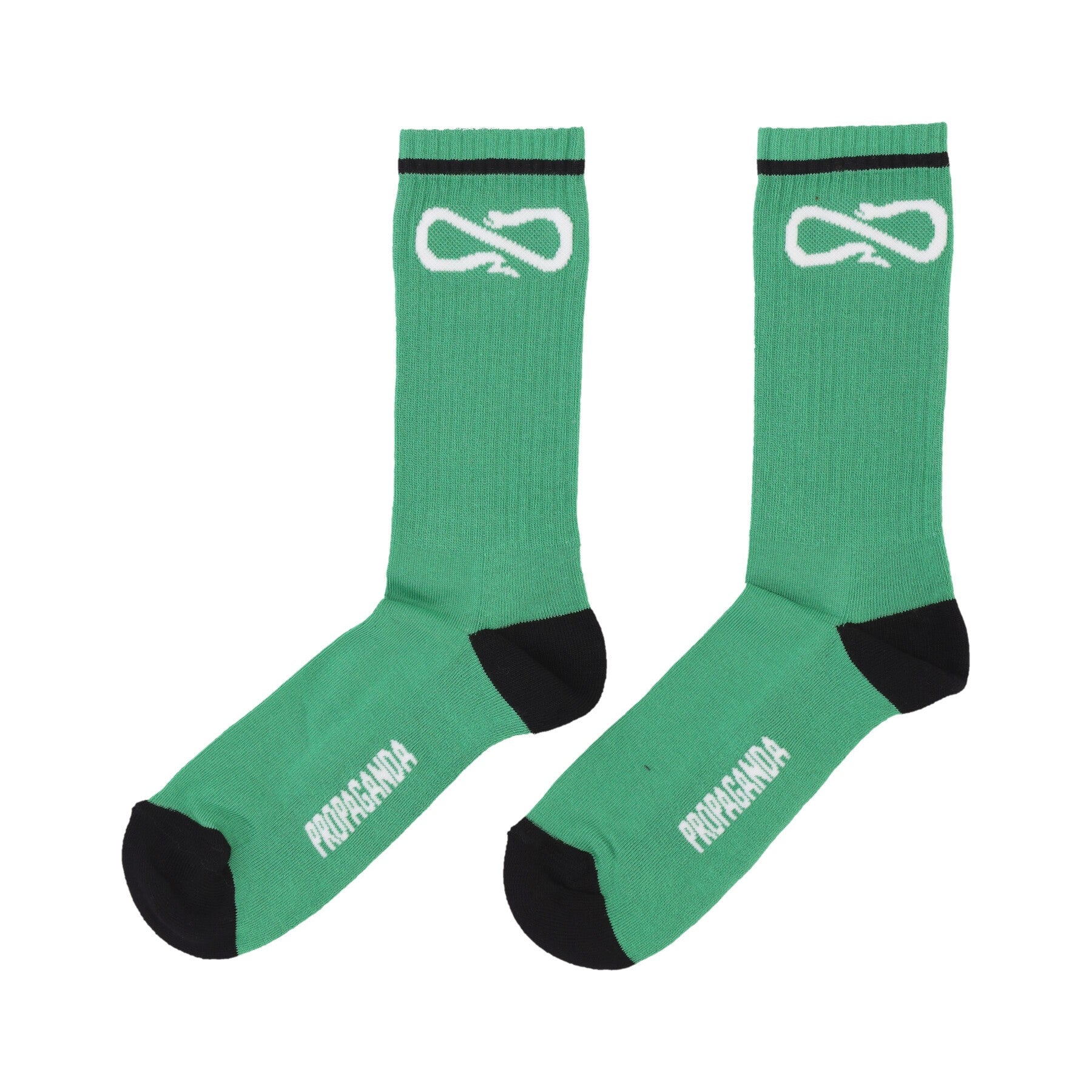 Propaganda, Calza Media Uomo Logo Socks, Green/black